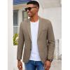 COOFANDY Mens Casual Blazer Slim Fit Sport Coat Lightweight Two Button Suit Jackets(Plaid Blazer-brown)