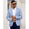 COOFANDY Mens Casual Blazer Slim Fit Sport Coat Lightweight Two Button Suit Jackets(Sky Blue)