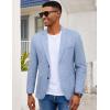 COOFANDY Mens Casual Blazer Slim Fit Sport Coat Lightweight Two Button Suit Jackets(Sky Blue)
