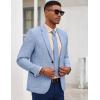 COOFANDY Mens Casual Blazer Slim Fit Sport Coat Lightweight Two Button Suit Jackets(Sky Blue)