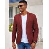 COOFANDY Mens Casual Blazer Slim Fit Sport Coat Lightweight Two Button Suit Jackets(Wine Red)