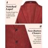 COOFANDY Mens Casual Blazer Slim Fit Sport Coat Lightweight Two Button Suit Jackets(Wine Red)