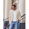 COOFANDY Mens Casual Blazer Slim Fit Sport Coats One Button Stylish Business Suit Jacket(Beige)