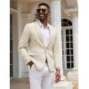 COOFANDY Mens Casual Blazer Slim Fit Sport Coats One Button Stylish Business Suit Jacket(Beige)