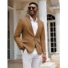 COOFANDY Mens Casual Blazer Slim Fit Sport Coats One Button Stylish Business Suit Jacket(Brown)