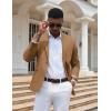 COOFANDY Mens Casual Blazer Slim Fit Sport Coats One Button Stylish Business Suit Jacket(Brown)