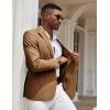 COOFANDY Mens Casual Blazer Slim Fit Sport Coats One Button Stylish Business Suit Jacket(Brown)