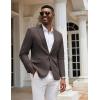 COOFANDY Mens Casual Blazer Slim Fit Sport Coats One Button Stylish Business Suit Jacket(Chocolate Dark Grey)