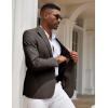 COOFANDY Mens Casual Blazer Slim Fit Sport Coats One Button Stylish Business Suit Jacket(Chocolate Dark Grey)