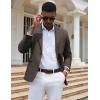 COOFANDY Mens Casual Blazer Slim Fit Sport Coats One Button Stylish Business Suit Jacket(Chocolate Dark Grey)