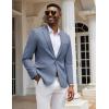 COOFANDY Mens Casual Blazer Slim Fit Sport Coats One Button Stylish Business Suit Jacket(Dusty Blue)