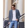 COOFANDY Mens Casual Blazer Slim Fit Sport Coats One Button Stylish Business Suit Jacket(Dusty Blue)