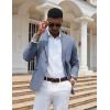 COOFANDY Mens Casual Blazer Slim Fit Sport Coats One Button Stylish Business Suit Jacket(Dusty Blue)