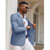 COOFANDY Mens Casual Blazer Slim Fit Sport Coats One Button Stylish Business Suit Jacket(Dusty Blue)
