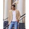 COOFANDY Mens Casual Blazer Slim Fit Sport Coats One Button Stylish Business Suit Jacket(Khaki)