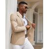 COOFANDY Mens Casual Blazer Slim Fit Sport Coats One Button Stylish Business Suit Jacket(Khaki)
