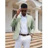COOFANDY Mens Casual Blazer Slim Fit Sport Coats One Button Stylish Business Suit Jacket(Light Green)
