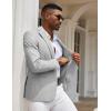 COOFANDY Mens Casual Blazer Slim Fit Sport Coats One Button Stylish Business Suit Jacket(Light Grey)