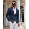 COOFANDY Mens Casual Blazer Slim Fit Sport Coats One Button Stylish Business Suit Jacket(Navy Blue)