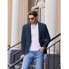 COOFANDY Mens Casual Blazer Slim Fit Sport Coats One Button Stylish Business Suit Jacket(Navy Blue)
