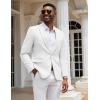 COOFANDY Mens Casual Blazer Slim Fit Sport Coats One Button Stylish Business Suit Jacket(White)