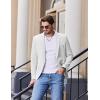 COOFANDY Mens Casual Blazer Slim Fit Sport Coats One Button Stylish Business Suit Jacket(White)