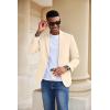 COOFANDY Mens Casual Blazer Slim Fit Suit Jacket Lightweight One Button Business Sport Coats(Beige)