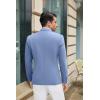 COOFANDY Mens Casual Blazer Slim Fit Suit Jacket Lightweight One Button Business Sport Coats(Blue)