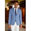 COOFANDY Mens Casual Blazer Slim Fit Suit Jacket Lightweight One Button Business Sport Coats(Blue)