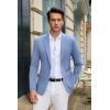 COOFANDY Mens Casual Blazer Slim Fit Suit Jacket Lightweight One Button Business Sport Coats(Blue)