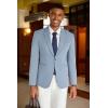 COOFANDY Mens Casual Blazer Slim Fit Suit Jacket Lightweight One Button Business Sport Coats(Light Blue)