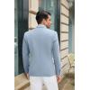 COOFANDY Mens Casual Blazer Slim Fit Suit Jacket Lightweight One Button Business Sport Coats(Light Blue)