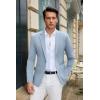 COOFANDY Mens Casual Blazer Slim Fit Suit Jacket Lightweight One Button Business Sport Coats(Light Blue)
