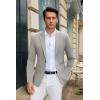 COOFANDY Mens Casual Blazer Slim Fit Suit Jacket Lightweight One Button Business Sport Coats(Light Grey)