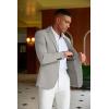COOFANDY Mens Casual Blazer Slim Fit Suit Jacket Lightweight One Button Business Sport Coats(Light Grey)