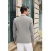 COOFANDY Mens Casual Blazer Slim Fit Suit Jacket Lightweight One Button Business Sport Coats(Light Grey)
