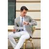 COOFANDY Mens Casual Blazer Slim Fit Suit Jacket Lightweight One Button Business Sport Coats(Light Grey)