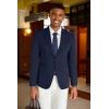 COOFANDY Mens Casual Blazer Slim Fit Suit Jacket Lightweight One Button Business Sport Coats(Navy Blue)