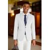 COOFANDY Mens Casual Blazer Slim Fit Suit Jacket Lightweight One Button Business Sport Coats(White)