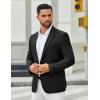 COOFANDY Men’s Casual Blazer Slim Fit Two Buttons Sport Coat Lightweight Suit Jacket(Black)