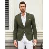 COOFANDY Mens Casual Blazer Suit Jackets One Button Sport Coats Lightweight Business Sports Jackets(Army Green)