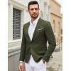 COOFANDY Mens Casual Blazer Suit Jackets One Button Sport Coats Lightweight Business Sports Jackets(Army Green)