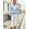 COOFANDY Mens Casual Blazer Suit Jackets One Button Sport Coats Lightweight Business Sports Jackets(Light Blue)
