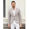 COOFANDY Mens Casual Blazer Suit Jackets One Button Sport Coats Lightweight Business Sports Jackets(Light Gray)