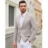 COOFANDY Mens Casual Blazer Suit Jackets One Button Sport Coats Lightweight Business Sports Jackets(Light Gray)