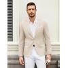 COOFANDY Mens Casual Blazer Suit Jackets One Button Sport Coats Lightweight Business Sports Jackets(Light Khaki)