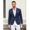 COOFANDY Mens Casual Blazer Suit Jackets One Button Sport Coats Lightweight Business Sports Jackets(Navy Blue)