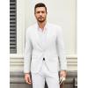 COOFANDY Mens Casual Blazer Suit Jackets One Button Sport Coats Lightweight Business Sports Jackets(White)