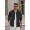 COOFANDY Mens Casual Button Down Shirts Long Sleeve Regualar Fit Dress Shirt Oxford Shirts for Men(Black)