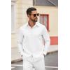 COOFANDY Mens Casual Button Down Shirts Long Sleeve Regualar Fit Dress Shirt Oxford Shirts for Men(White)